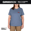 Milwaukee Tool Women's GRIDIRON Pocket T-Shirt - Short Sleeve - Blue M