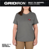 Milwaukee Tool Women's GRIDIRON Pocket T-Shirt - Short Sleeve - Gray - 2X
