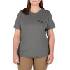 Milwaukee Tool Women's GRIDIRON Pocket T-Shirt - Short Sleeve - Gray - XL