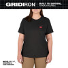 Milwaukee Tool Women's GRIDIRON Pocket T-Shirt - Short Sleeve - Black - 2X