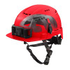 Milwaukee Tool BOLT Red Front Brim Vented Safety Helmet with IMPACT ARMOR Liner (USA) - Type 2, Class C