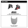Milwaukee Tool BOLT Full Face Shield - Gray Dual Coat Lens (Compatible with Milwaukee® Safety Helmet [No Brim])