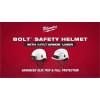 Milwaukee Tool BOLT Black Front Brim Safety Helmet with IMPACT ARMOR Liner (USA) - Type 2, Class E