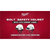 Milwaukee Tool BOLT Black Safety Helmet with IMPACT ARMOR Liner (USA) - Type 2, Class E