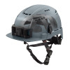Milwaukee Tool BOLT Gray Front Brim Vented Safety Helmet with IMPACT ARMOR Liner (USA) - Type 2, Class C
