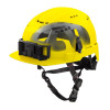 Milwaukee Tool BOLT Yellow Front Brim Vented Safety Helmet with IMPACT ARMOR Liner (USA) - Type 2, Class C