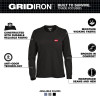 Milwaukee Tool Womens GRIDIRON Pocket T-Shirt - Long Sleeve Black XS