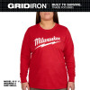 Milwaukee Tool Womens GRIDIRON Logo Tee - Long Sleeve Red XS