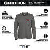 Milwaukee Tool Womens GRIDIRON Pocket T-Shirt - Long Sleeve Gray M