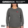 Milwaukee Tool Womens GRIDIRON Pocket T-Shirt - Long Sleeve Gray M