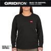 Milwaukee Tool Womens GRIDIRON Pocket T-Shirt - Long Sleeve Black L