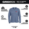 Milwaukee Tool Womens GRIDIRON Pocket T-Shirt - Long Sleeve Blue 2X