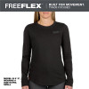 Milwaukee Tool Womens FREEFLEX Hybrid Tee - Long Sleeve Black XL