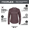 Milwaukee Tool Womens FREEFLEX Hybrid Tee - Long Sleeve Purple XL