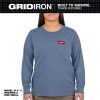 Milwaukee Tool Womens GRIDIRON Pocket T-Shirt - Long Sleeve Blue S