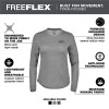 Milwaukee Tool Womens FREEFLEX Hybrid Tee - Long Sleeve Gray M
