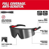 Milwaukee Tool Wrap Around Safety Glasses - Mirrored Anti-Scratch Lenses