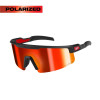 Milwaukee Tool Polarized Wrap Around Safety Glasses - Red Mirrored Dual Coat Lens