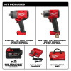 Milwaukee Tool M18 FUEL 1/2 Inch HTIW & 3/8 Inch MTIW Impact Wrench Automotive Combo Kit