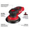 Milwaukee Tool M12 FUEL 3/32 Inch Orbit 6 Inch Lithium-Ion Brushless Cordless Random Orbital Sander Tool-Only