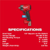 Milwaukee Tool M18 FUEL 1/2 Inch Controlled Torque Compact Impact Wrench w/ TORQUE-SENSE, Pin Detent