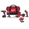 Milwaukee Tool M18 Cordless LITHIUM-ION 4-Tool Combo Kit