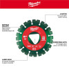 Milwaukee Tool Green 6" x .100" Diamond Blade for Green Concrete