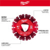 Milwaukee Tool Red 6" x .100" Diamond Blade for Green Concrete