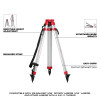 Milwaukee Tool M18 Red Exterior Dual Slope Rotary Laser Level Kit with Receiver, Remote, Grade Rod, and Tripod