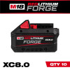 Milwaukee Tool M18 REDLITHIUM FORGE XC8.0 Battery - 10 Pack