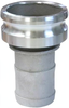 4" Type E Aluminum Male Camlock x 3" Hose Shank Adapter
