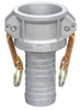 Dixon 1-1/2" Type C Aluminum Camlock Female Coupler x Hose Barb