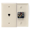 Ivory Midsize Wall Jack Telephone