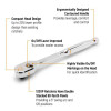 GearWrench 1/2 Inch Drive 120XP Full Polish Chrome Extra Long Handle Teardrop Ratchet
