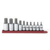 GearWrench 10 Piece 3/8 Inch & 1/2 Inch Drive Hex Bit SAE Socket Set