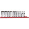 GearWrench 11 Piece 3/8 Inch Drive 12 Point Deep SAE Socket Set
