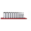 GearWrench 11 Piece 3/8 Inch Drive 12 Point Deep SAE Socket Set