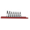 GearWrench 7 Piece 3/8 Inch Drive Ball End Hex Bit SAE Socket Set