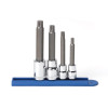 GearWrench 4 Piece 3/8 Inch & 1/2 Inch Drive Extra Long Triple Square Bit Metric Socket Set