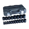 GearWrench 19 Piece 1/2 Inch Drive 6 Point Standard Impact SAE Socket Set