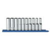 GearWrench 10 Piece 1/2 Inch Drive 12 Point Deep Metric Socket Set