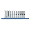 GearWrench 10 Piece 1/2 Inch Drive 12 Point Deep Metric Socket Set