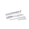 GearWrench 15 Piece 1/4 Inch Drive 120XP Locking Flex Head Ratchet and 6 Point Metric Stubby Socket Mechanics Tool Set
