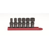 GearWrench 6 Piece 1/4 Inch Drive 6 Point Standard Universal Impact SAE Socket Set