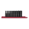 GearWrench 10 Piece 1/4 Inch Drive 6 Point Deep Impact SAE Socket Set