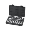 GearWrench 21 Piece 3/8 Inch Drive 6 & 12 Point Standard & Deep SAE Mechanics Tool Set