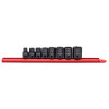 GearWrench 8 Piece 3/8 Inch Drive 6 Point Standard Impact SAE Socket Set
