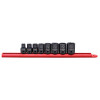 GearWrench 8 Piece 3/8 Inch Drive 6 Point Standard Impact SAE Socket Set