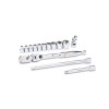 GearWrench 14 Piece 1/4 Inch Drive 120XP Locking Flex Head Ratchet and 6 Point SAE Stubby Socket Mechanics Tool Set