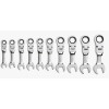 GearWrench 10 Piece 72-Tooth 12 Point Stubby Flex Head Ratcheting Combination Metric Wrench Set
